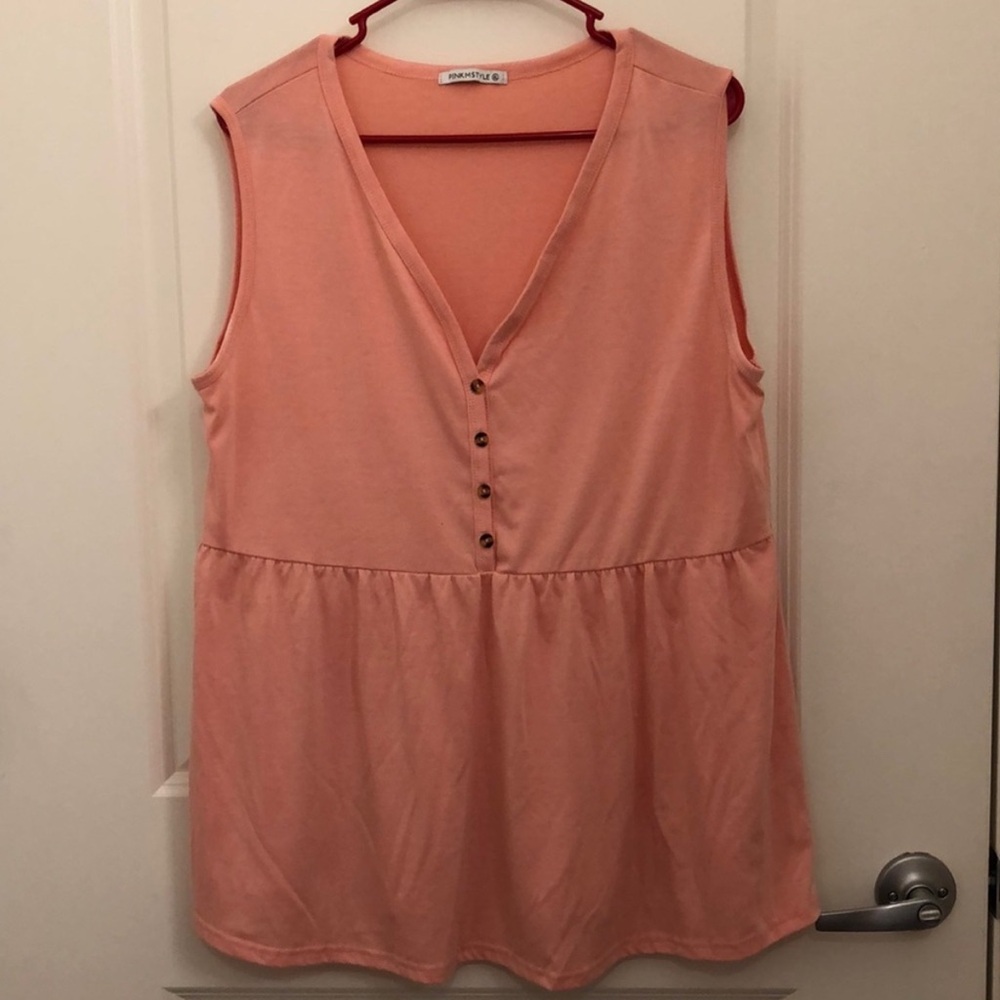 Pinkmstyle XL Pink sleeveless top